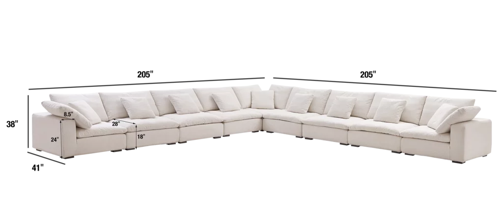 Malibu_Cloud_L_Sectional_205_inch_size